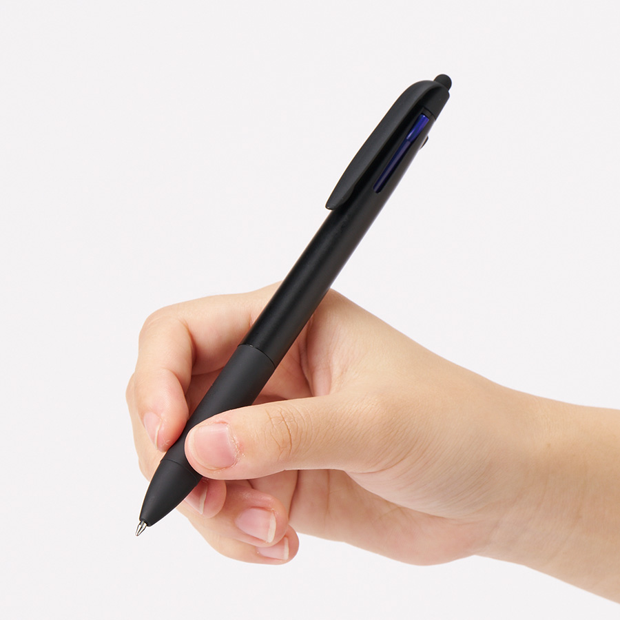 タッチペン付3色ボールペン（再生ABS）