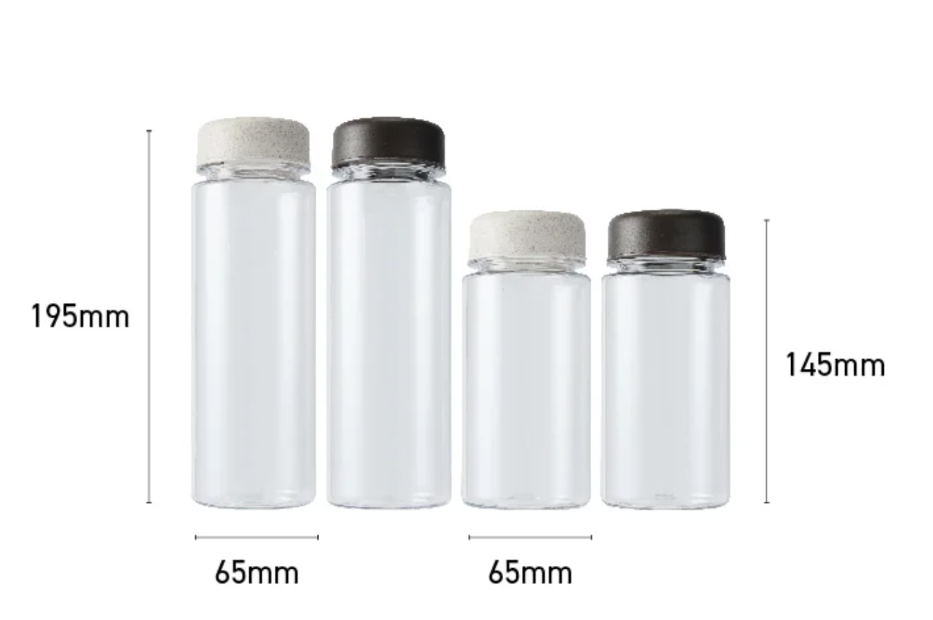 麦わら再利用 クリアボトル（500ml）　Straw Reuse Clear Bottle -500ml-