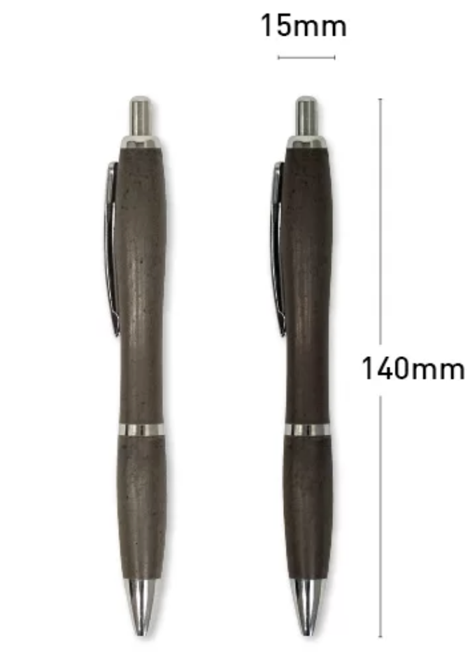 コーヒー粉ボールペン（グレー）　Coffee Grounds Ballpen -Gray-