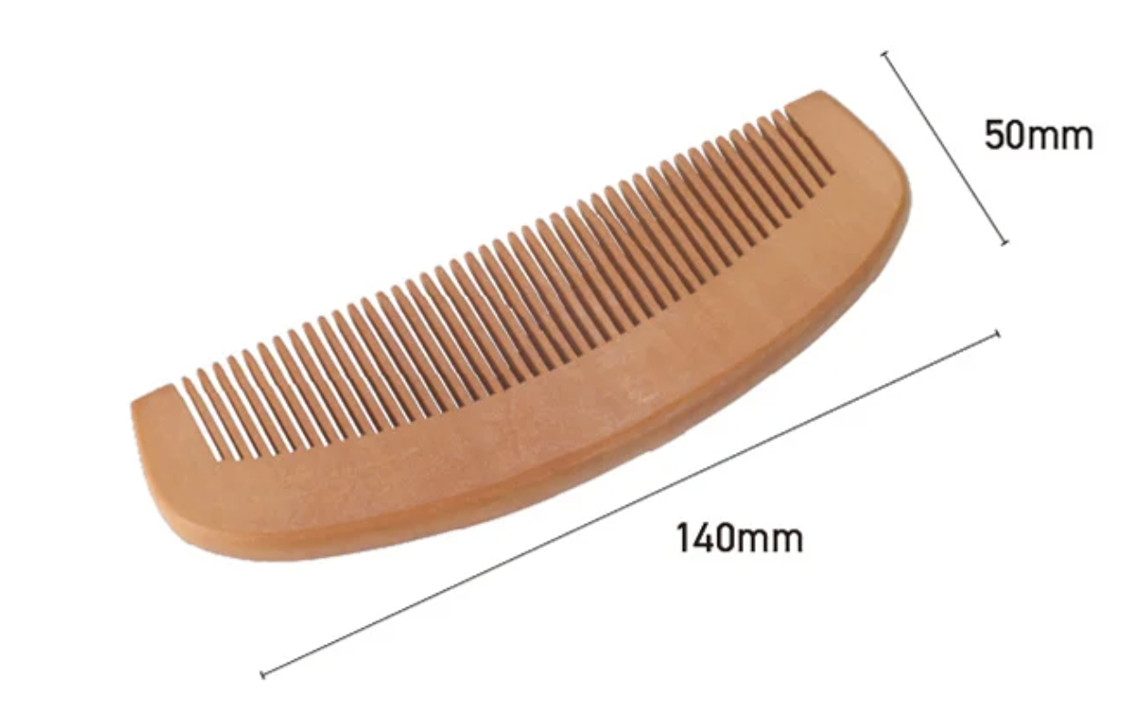 半円木製ヘアコーム - kintsugi -　SUS Wooden Hair Comb - kintsugi -