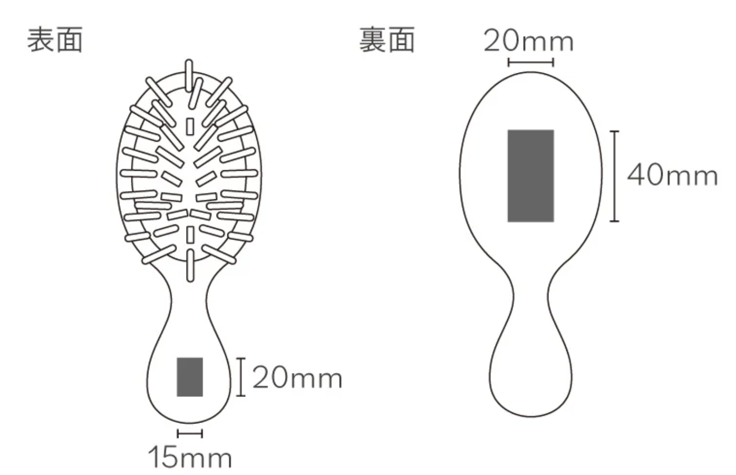 【特注】バンブーファイバー配合 クッションブラシ　SUS Bamboo Fiber Cushion Brush