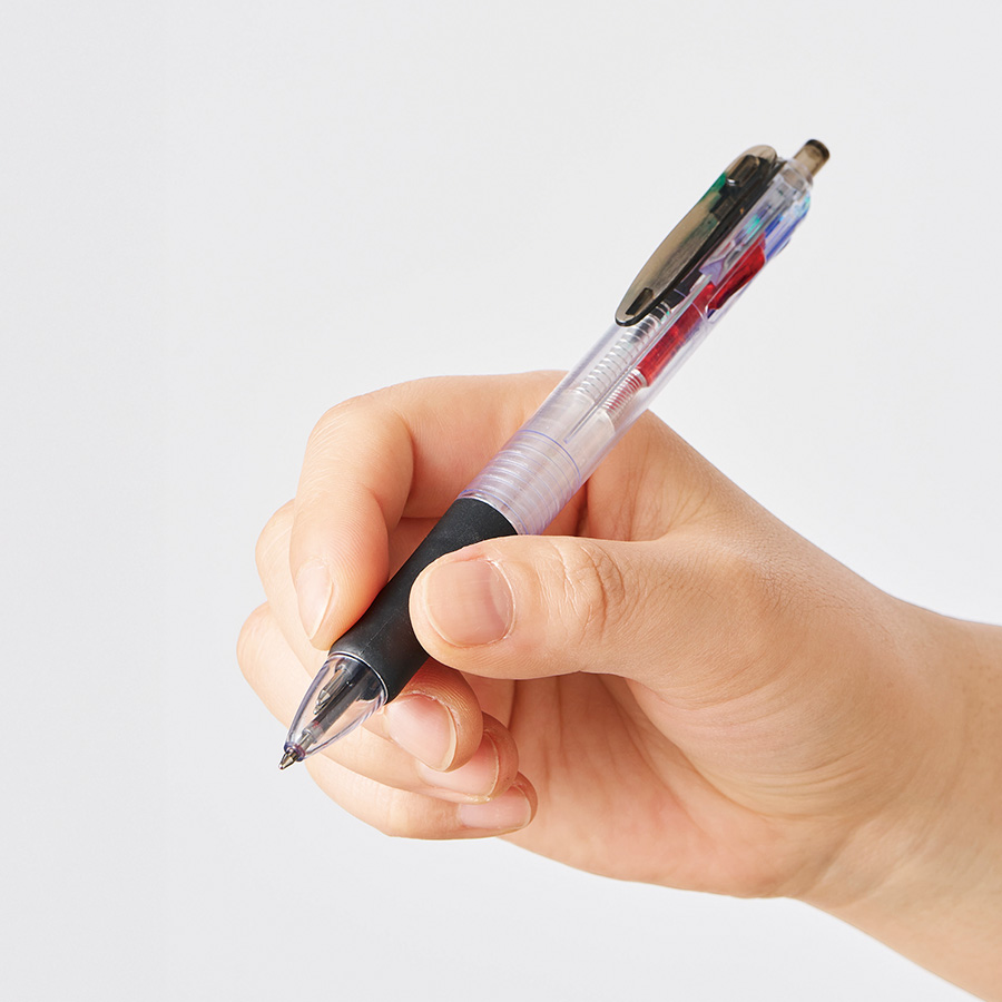 クリア4色ボールペン（再生ABS）