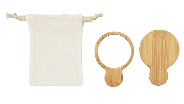 バンブーハンドミラー（巾着付き）