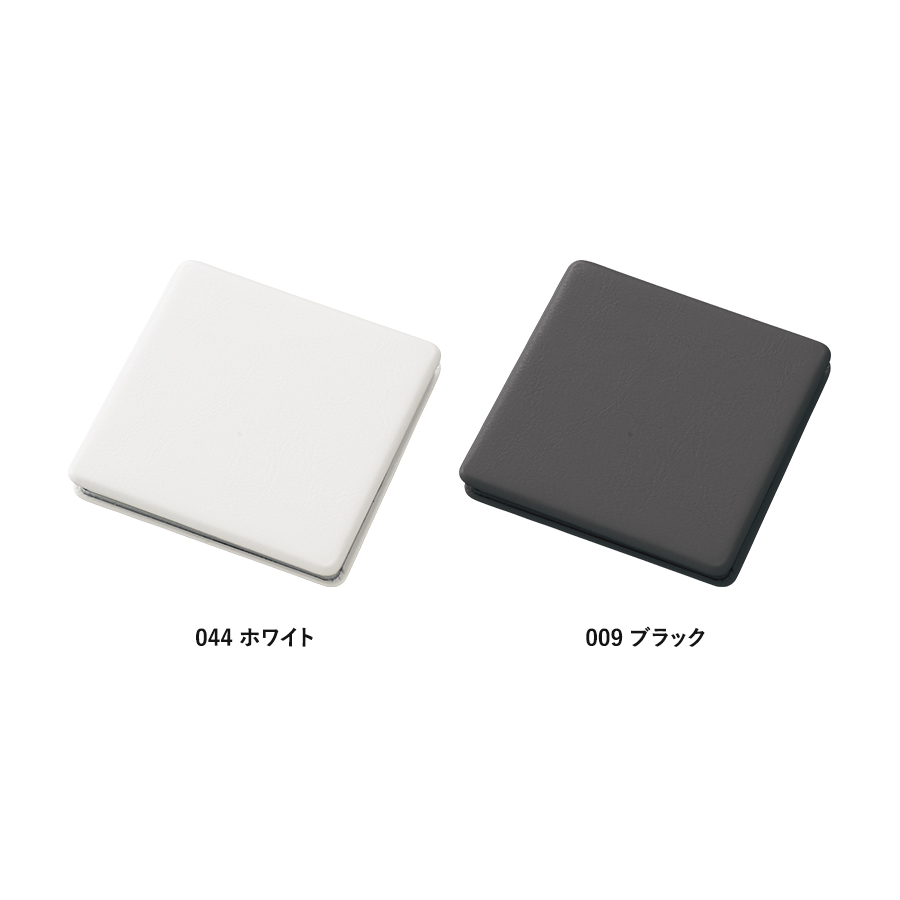 全面印刷できる合皮コンパクトミラー　スクエア