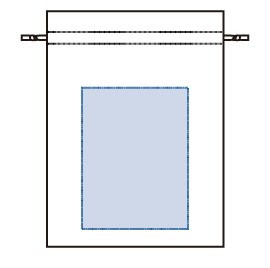 コットンカラーリボン巾着（L）