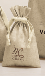 3.5オンス・コットンリネンギフト巾着（M）