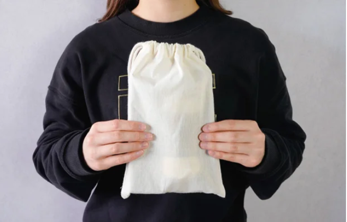 コットン巾着付き女性用アメニティ4点セット　SUS Amenity Set -for WOMEN- (4-Piece)