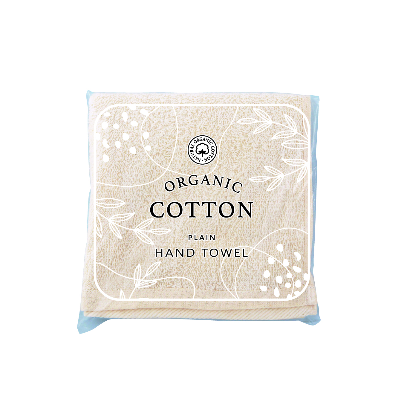 オーガニックコットン使用 プレーンハンドタオル