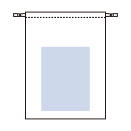 スウェード風巾着（L）
