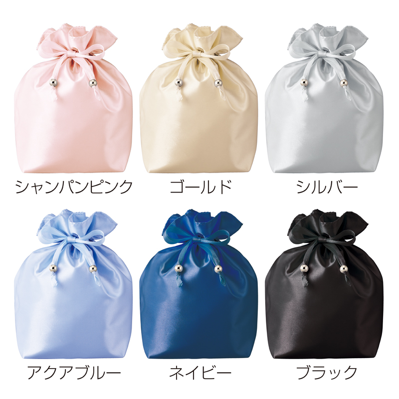 サテンキューブ巾着