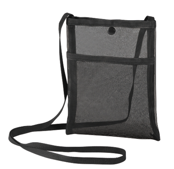 フロントポケット付きメッシュサコッシュ