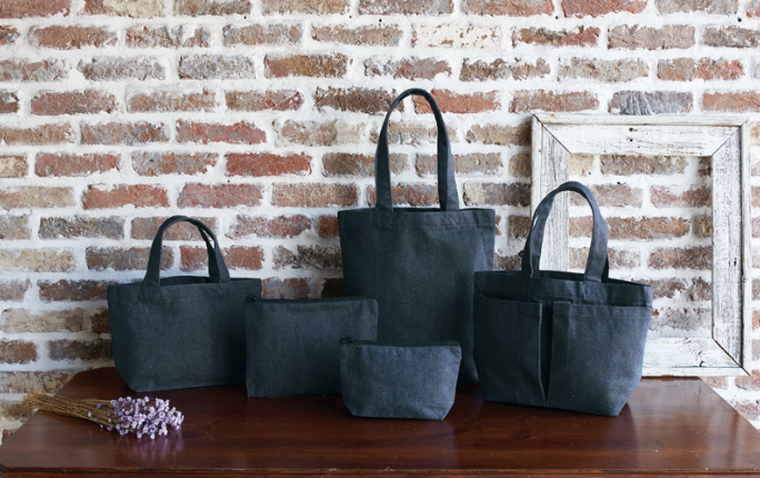 リサイクルデニム2ポケットトート