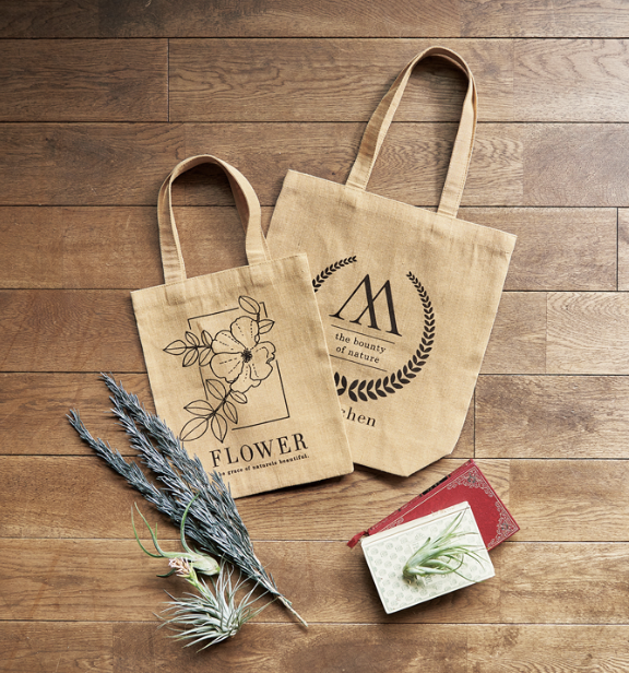 ジュート& コットンビッグトート（マチ付）