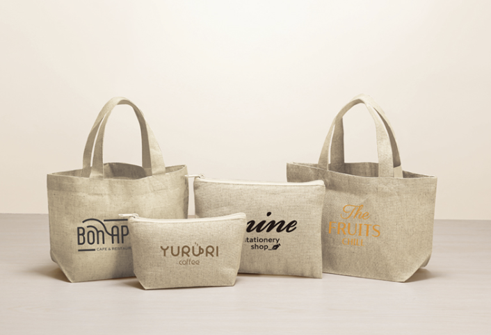 10オンス・コットンリネンランチトート（マチ付）