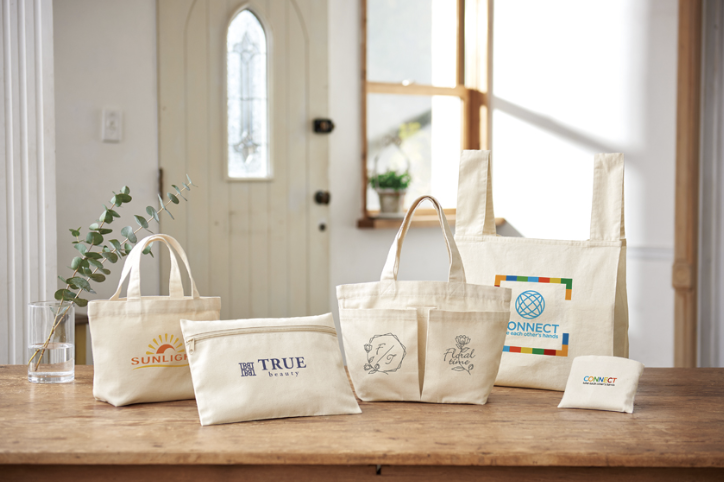 リサイクルコットン2ポケットトート