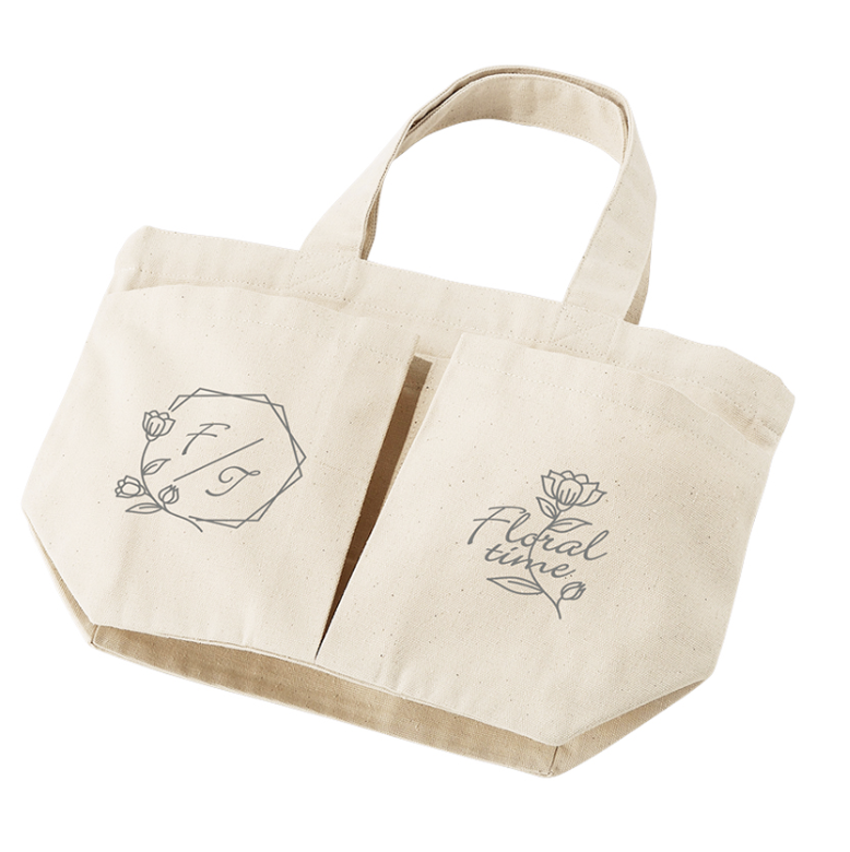 リサイクルコットン2ポケットトート