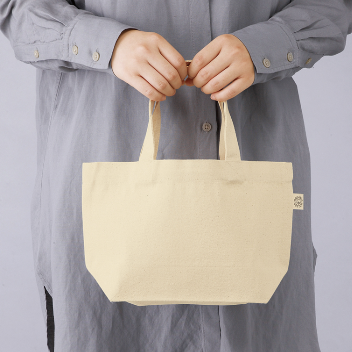 10オンス オーガニックコットンランチトート（マチ付）