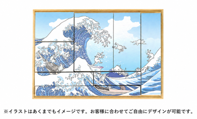 【特注】絵になるアメニティ（ペア9点セット）　Art puzzle amenity set