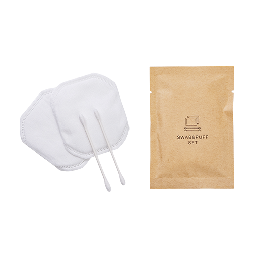 綿棒&コットンセット（紙袋タイプ）　ECO Swab&Puff Set -Bag Type-