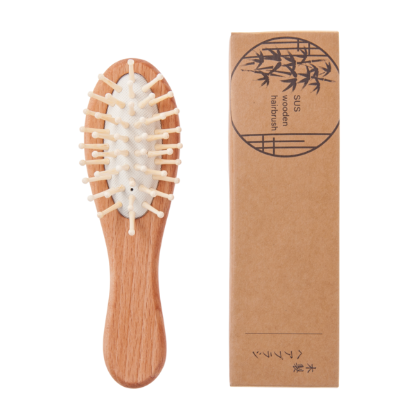 木製ヘアブラシ　SUS Wooden Hair Brush