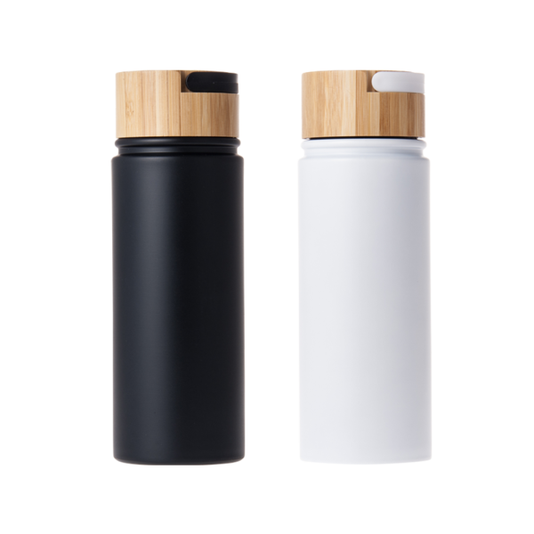 竹蓋ステンレスボトル（黒）　Bamboo Stainless Bottle -Black-