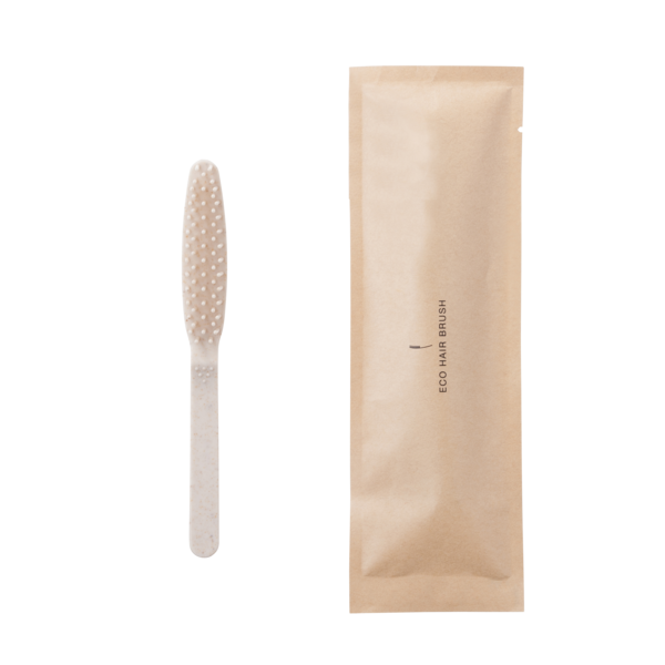 もみ殻由来 ヘアブラシ（袋タイプ）　ECO Hair Brush -Bag Type-