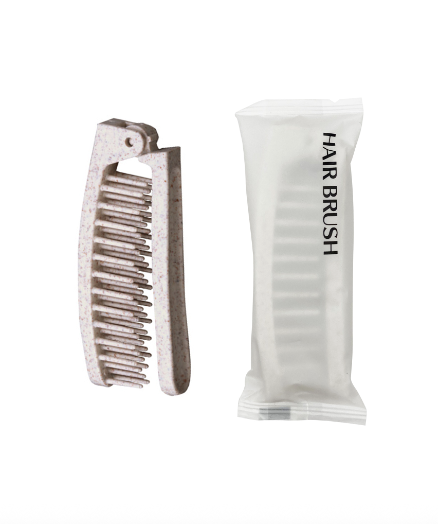 ECO折りたたみヘアブラシ＜マット袋入り＞