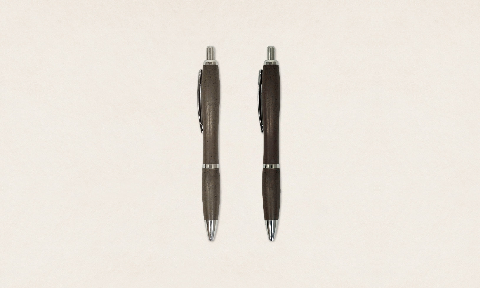 コーヒー粉ボールペン（グレー）　Coffee Grounds Ballpen -Gray-