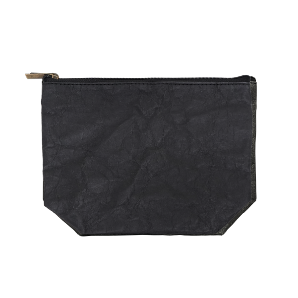 ウォッシャブルペーパーポーチ（黒）　Washable Paper Pouch -Black-