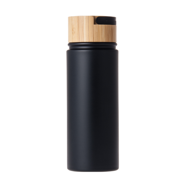 竹蓋ステンレスボトル（黒）　Bamboo Stainless Bottle -Black-