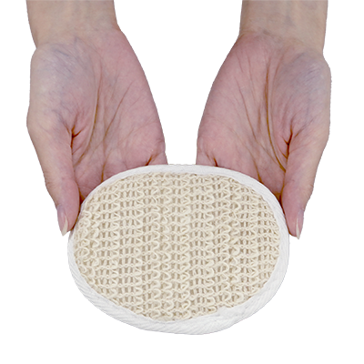 コットンリネン使用ボディスポンジ　SUS Cotton Linen Sponge