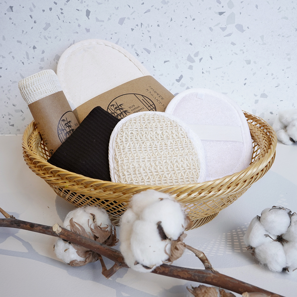 コットンリネン使用ボディスポンジ　SUS Cotton Linen Sponge