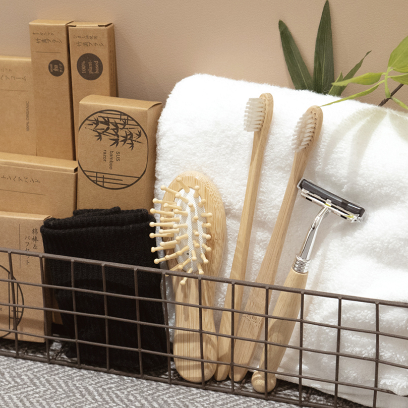 竹製ヘアブラシ　SUS Bamboo Hair Brush