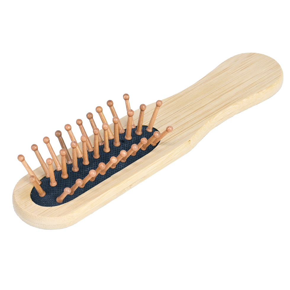 竹ヘアブラシ（袋タイプ）　SUS  Bamboo Hair Brush -Bag Type-