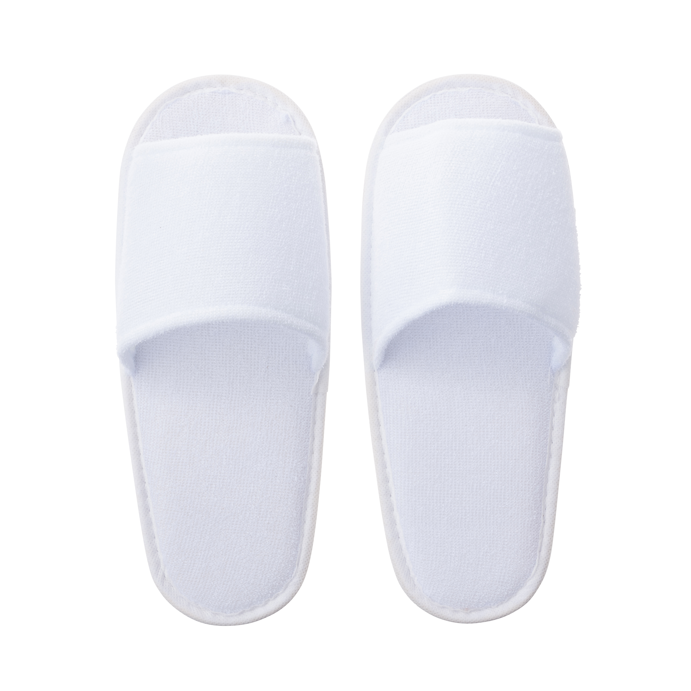 パイル地スリッパ（白）/紙帯梱包　SUS Pile Slippers -White-