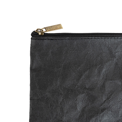 ウォッシャブルペーパーポーチ（黒）　Washable Paper Pouch -Black-