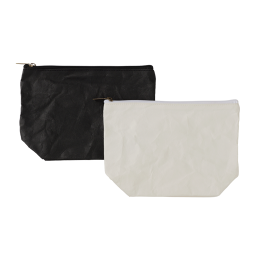 ウォッシャブルペーパーポーチ（黒）　Washable Paper Pouch -Black-