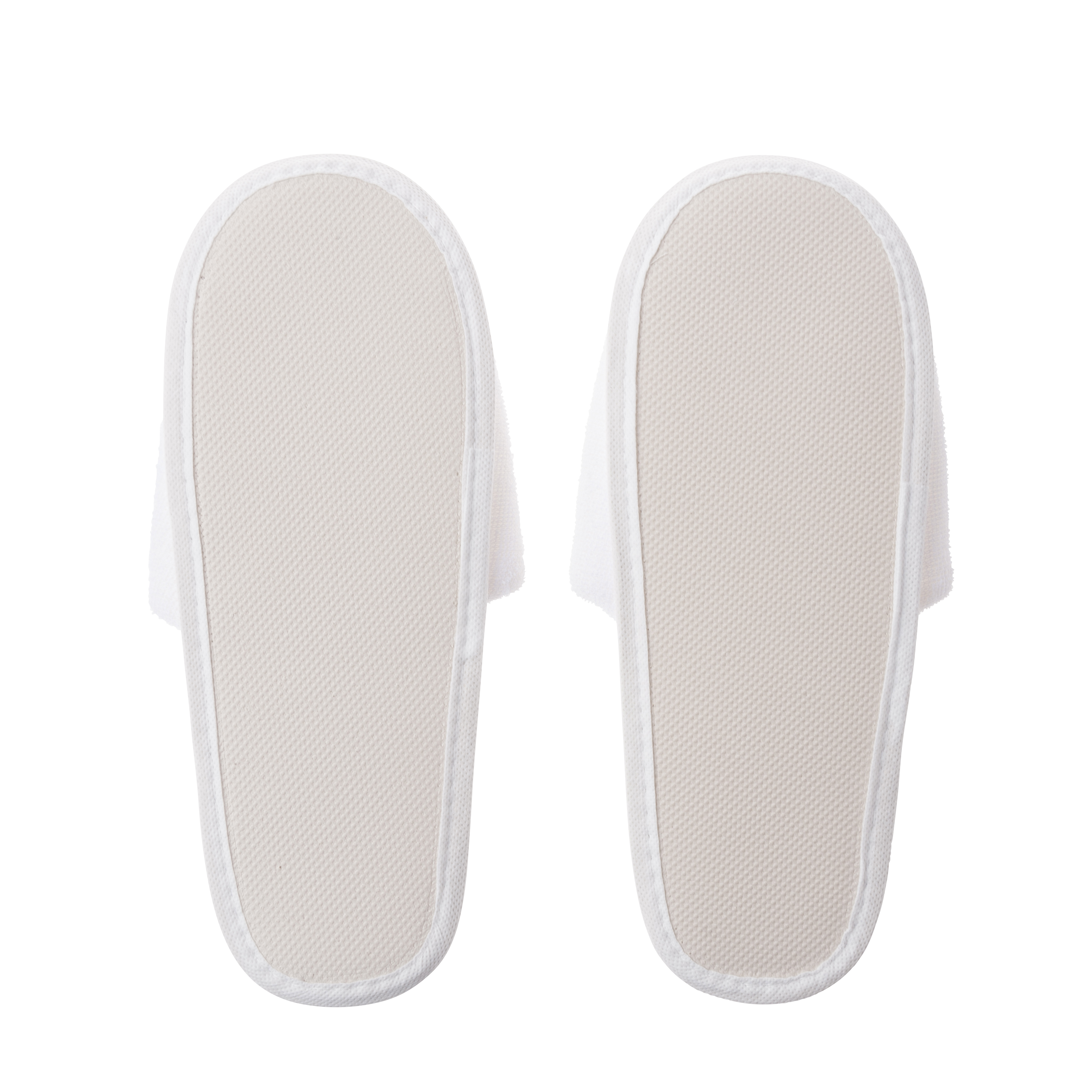 厚手パイル地スリッパ（白）/OPP袋梱包　SUS Thick Pile Slippers -White-