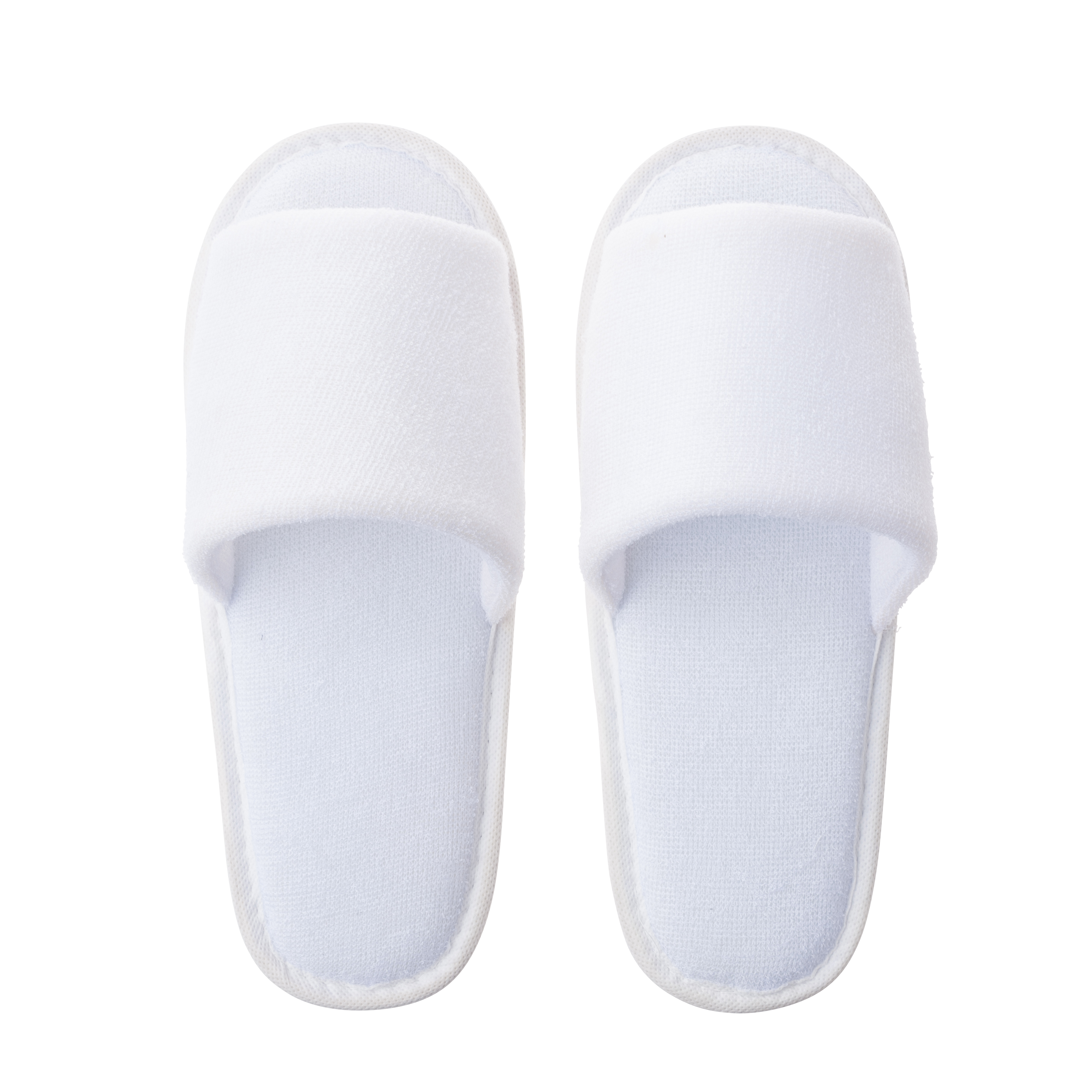 厚手パイル地スリッパ（白）/OPP袋梱包　SUS Thick Pile Slippers -White-