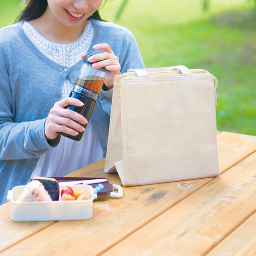 キャンバススクエア保冷トート（S）ナチュラル