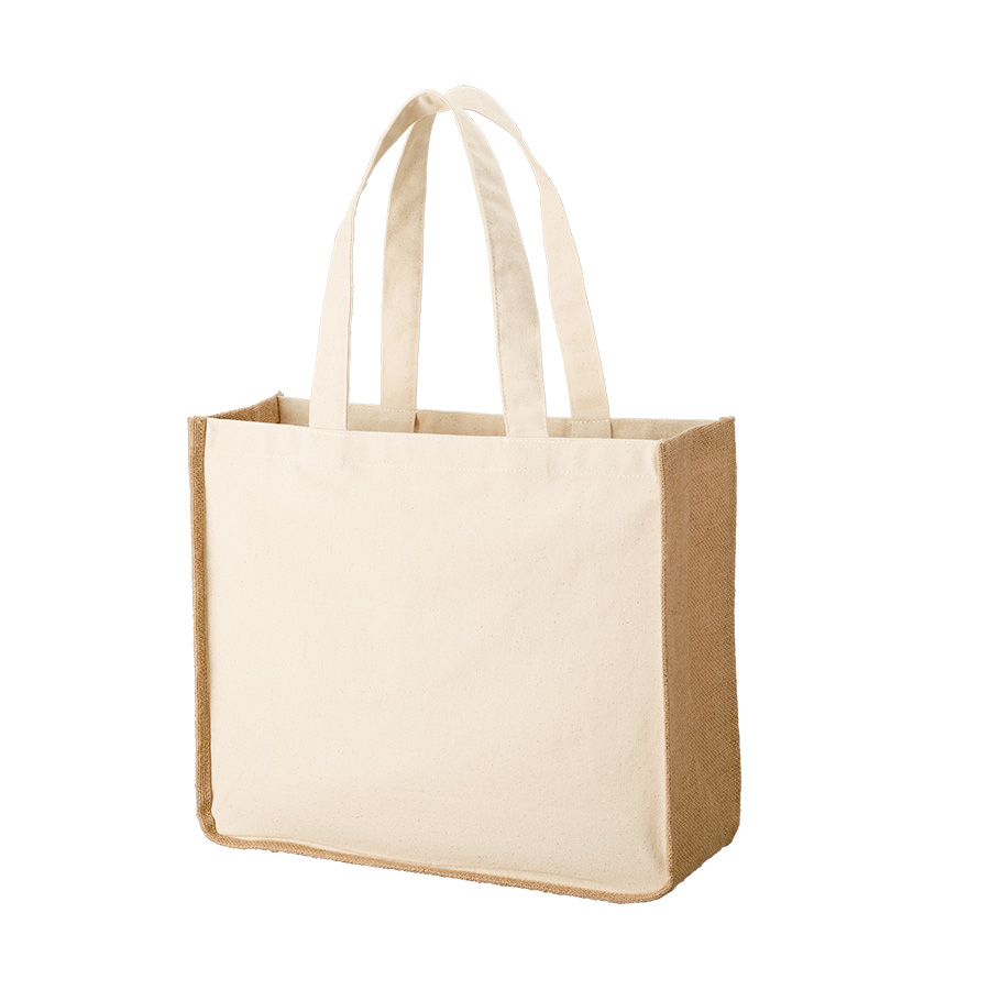 ジュート＆キャンバスコンビトート（L）　ナチュラル