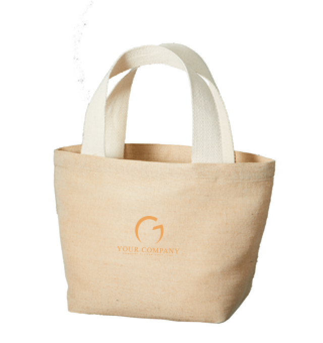 ジュートコットントート（S）　ナチュラルベージュ