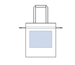 オーガニックコットンガゼット巾着トート　ナチュラル