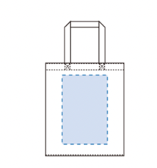 ライトキャンバスバッグ横マチ付　ナチュラル