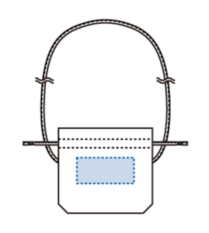 シャンブリック巾着ショルダーバッグ