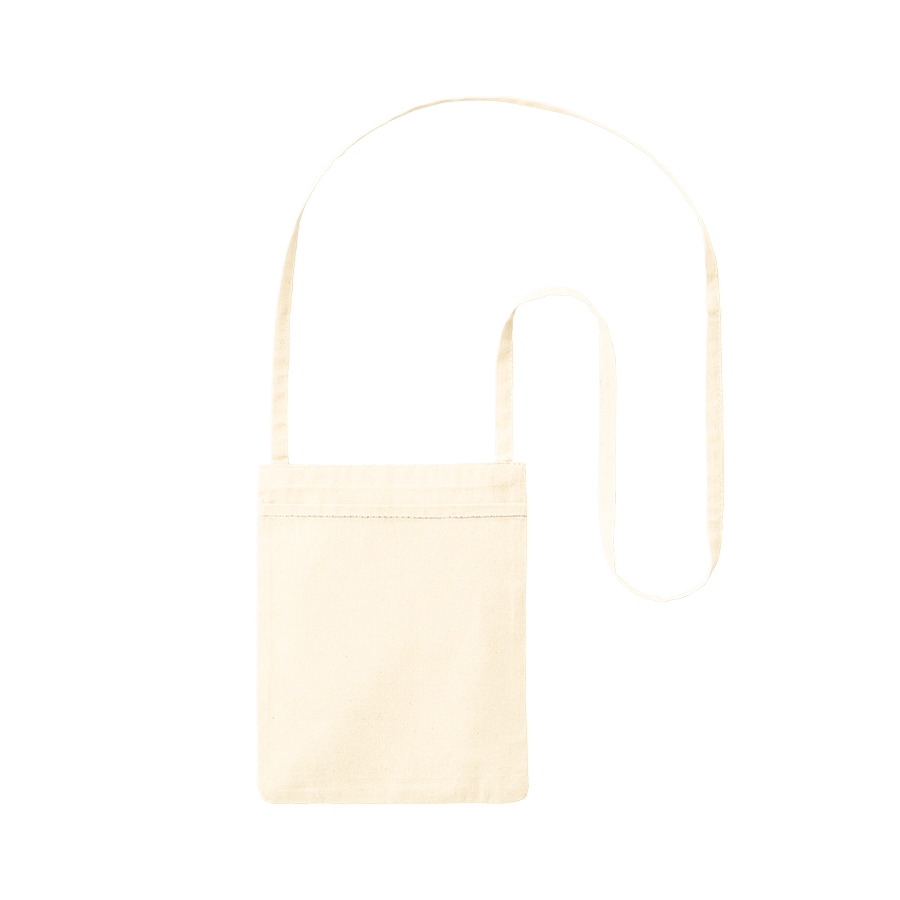 オーガニック厚手コットンポケットサコッシュ　ナチュラル