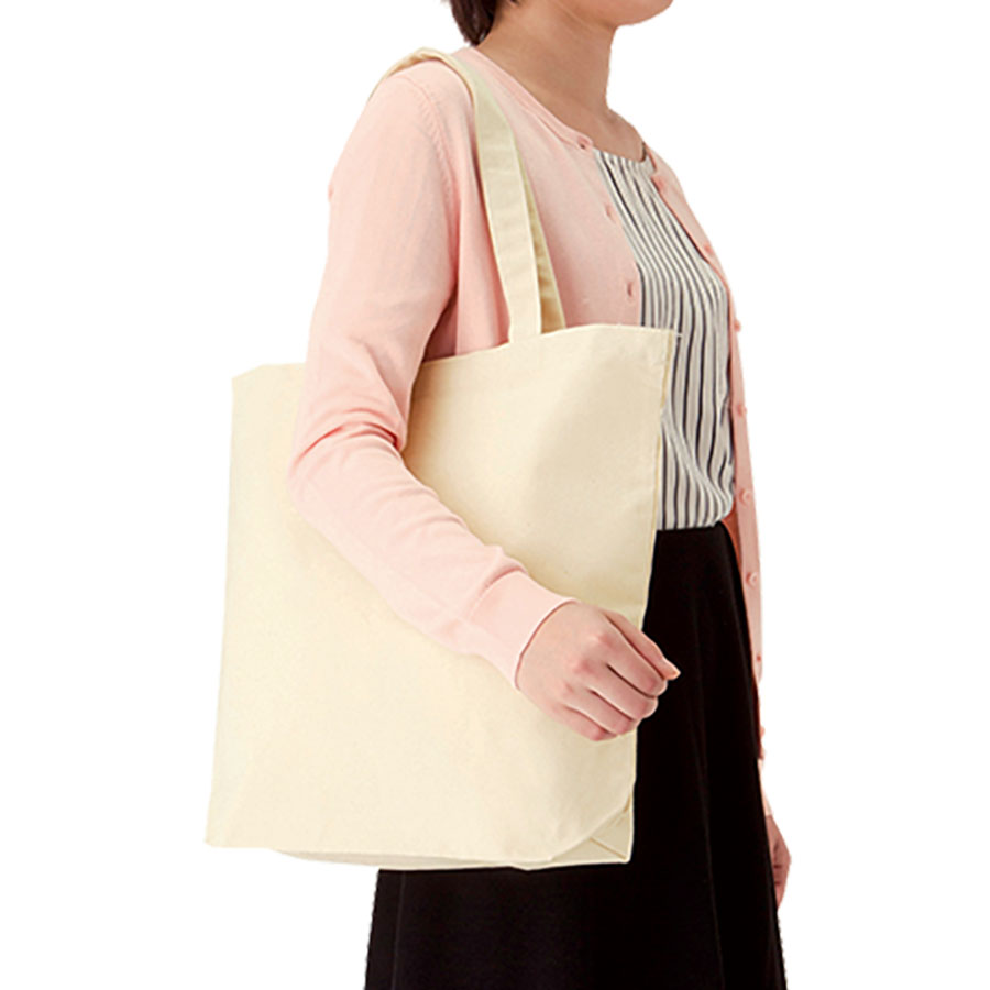 オーガニックコットンキャンバストート（L）内ポケット　ナチュラル