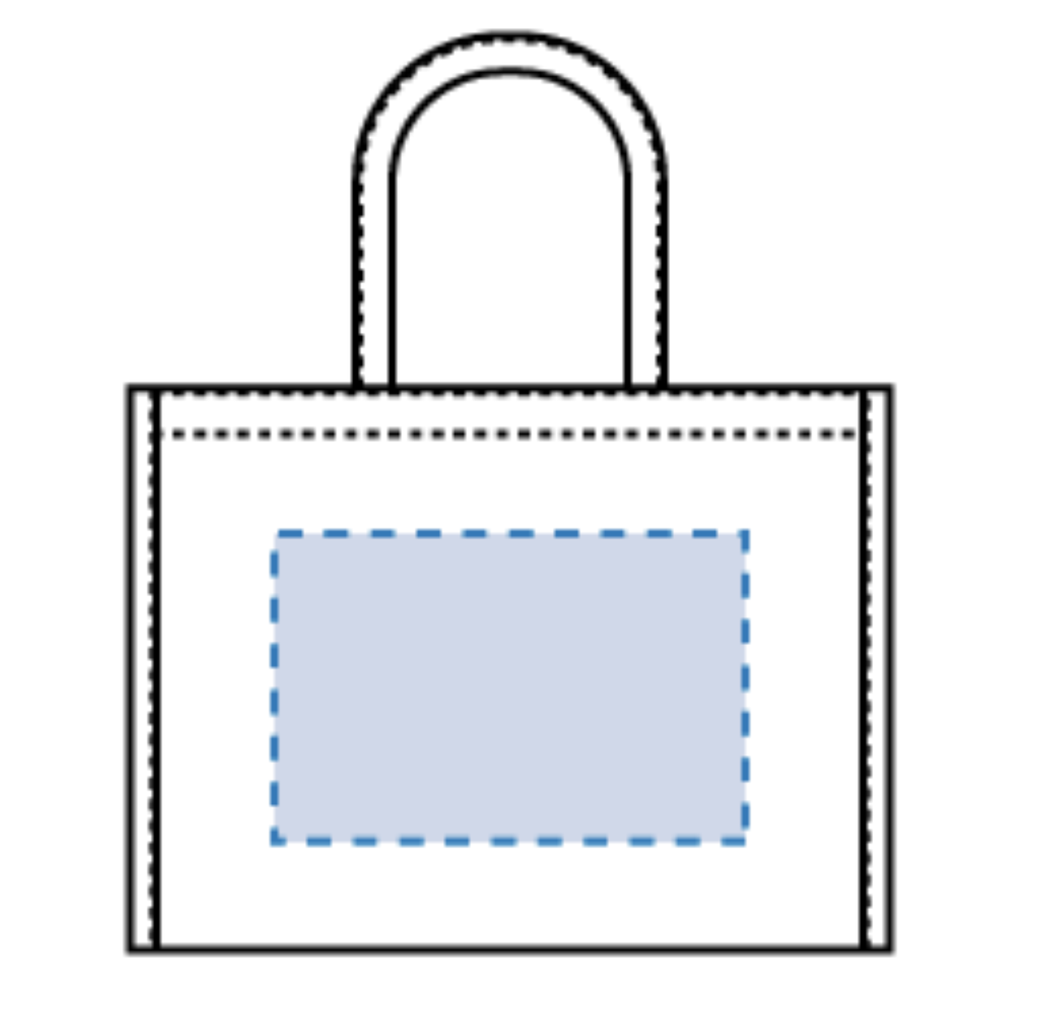 ジュートスクエアパイピングトート（L）