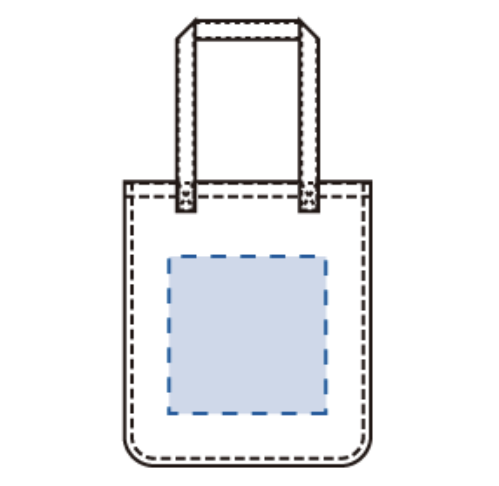 ライトウォッシュキャンバススクエアトート