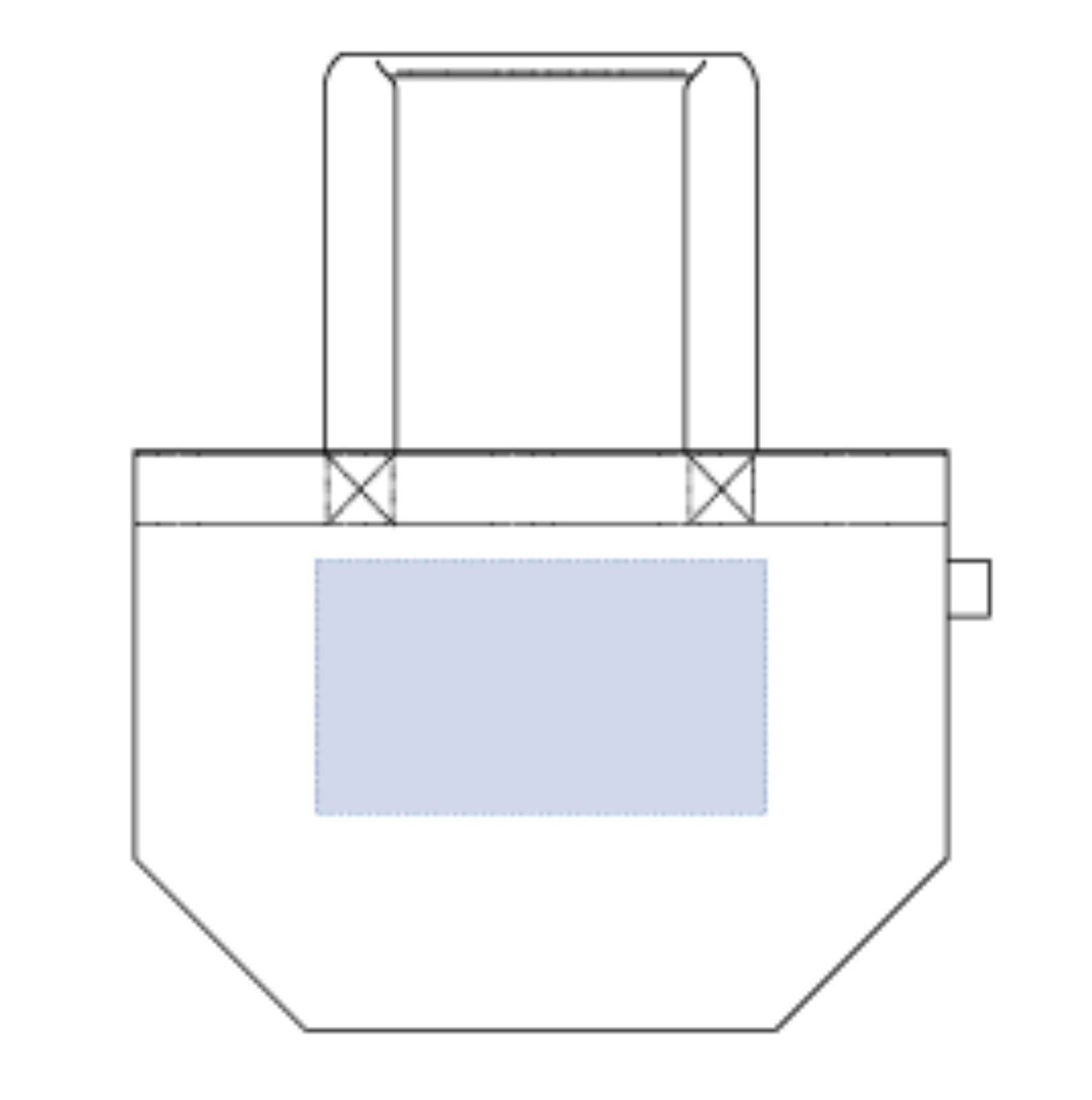 フェアトレードコットンキャンバストート（M） 内ポケット　ナチュラル